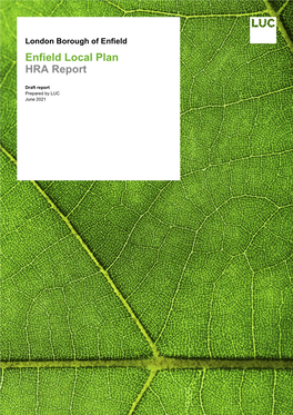 Habitats Regulations Assessment (LUC) 2021