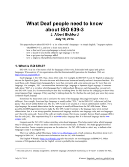 What Deaf People Need to Know About ISO 639-3 J