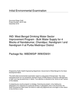 49107-006: West Bengal Drinking Water Sector Improvement Program