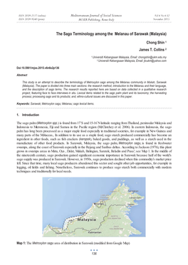 The Sago Terminology Among the Melanau of Sarawak (Malaysia)