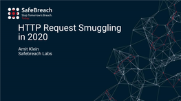 HTTP Request Smuggling in 2020