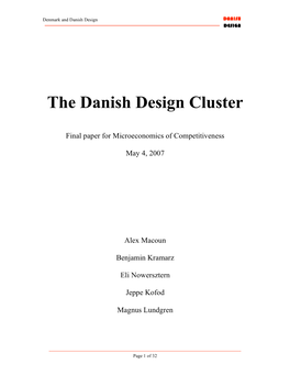 The Danish Design Cluster