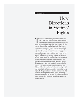 New Directions in Victims' Rights