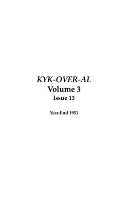 KYK-OVER-AL Volume 3 Issue 13