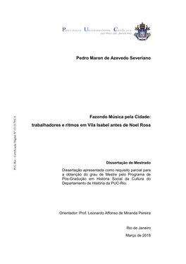 Trabalhadores E Ritmos Em Vila Isabel Antes De Noel Rosa