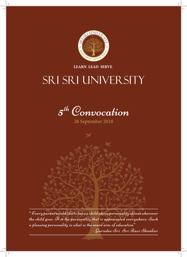 5Th Convocation 28 September 2018