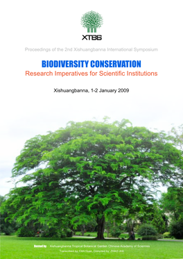 BIODIVERSITY CONSERVATION Research Imperatives for Scientific Institutions