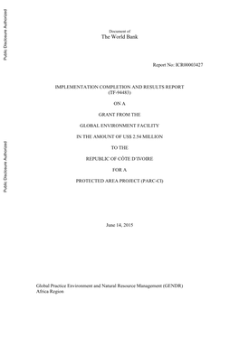 World Bank Document