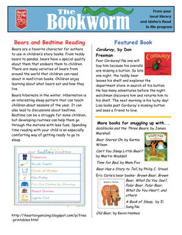 Featured Book Bears and Bedtime Reading