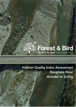 Habitat Quality Index Assessment Rangitata River Arundel to Ealing