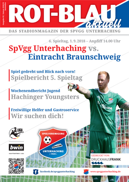 Spvgg Unterhaching Stadionmagazin 2018/2019 Nr