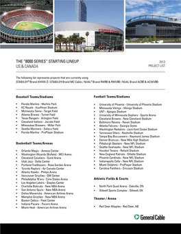 Stadium Project List