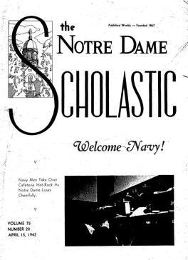 Notre Dame Scholastic, Vol. 75, No. 20 -- 15 April 1942