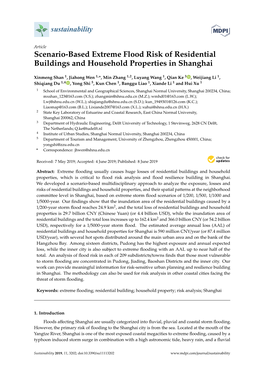 Scenario-Based Extreme Flood Risk of Residential Buildings and Household Properties in Shanghai