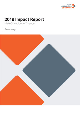 2019 Impact Report Male Champions of Change