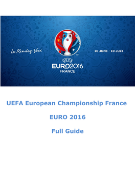 UEFA European Championship France EURO 2016