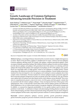 Genetic Landscape of Common Epilepsies: Advancing Towards Precision in Treatment