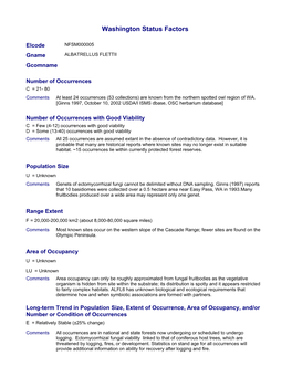 Washington Status Factors