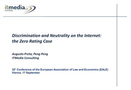 Net Neutrality and Zero Rating (1)