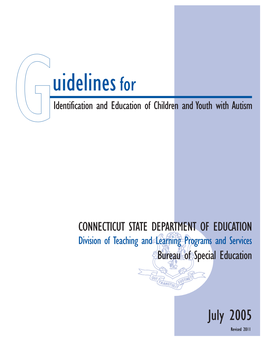 Guidelines for Identification and Education of Children and Youth with Autism