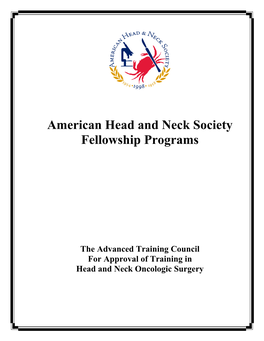 American Head and Neck Society Fellowship Programs