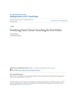 Fortifying Saint Cloud: Searching for Fort Holes Charles Peliska St