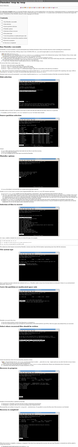 Photorec Step by Step