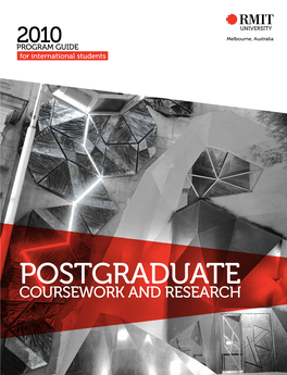 Postgraduate Coursework and Research Contents