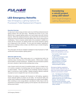 LED Emergency Retrofits