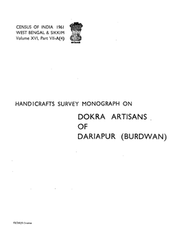 Handicrafts Survey Monograph on Dokra Artisans of Dariapur (Burdwan)