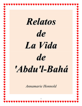 Relatos De La Vida De 'Abdu'l-Bahá