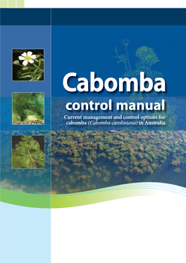 CABOMBA CONTROL MANUAL JN: 9408 Weeds of National Significance Cabomba Control Manual