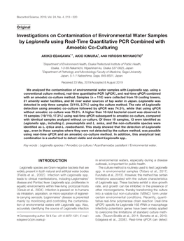 Investigations on Contamination of Environmental Water Samples by Legionella Using Real-Time Quantitative PCR Combined with Amoebic Co-Culturing