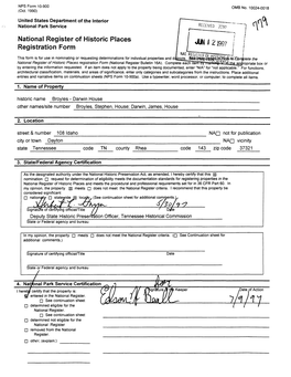 National Register of Historic Places Registration Form