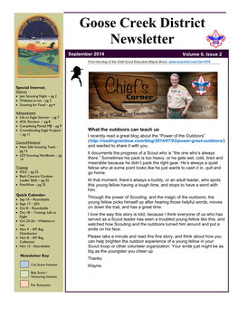 Goose Creek District Newsletter