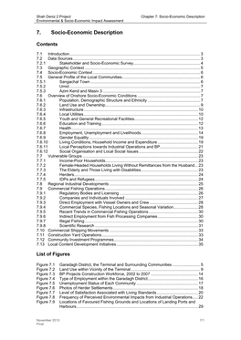 Chapter 7: Socio-Economic Description Environmental & Socio-Economic Impact Assessment