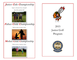 Junior Club Championship Father-Child Championship 2015