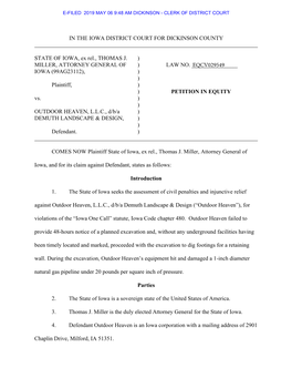 E-Filed 2019 May 06 9:48 Am Dickinson - Clerk of District Court