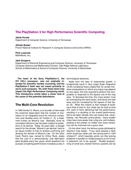 The Playstation 3 for High Performance Scientific Computing