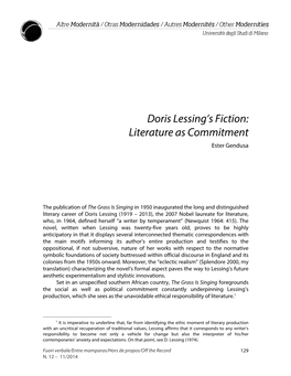 Doris Lessing's Fiction