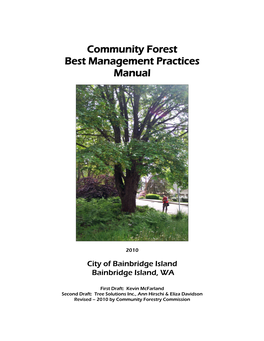 Community Forest Best Management Practices Manual