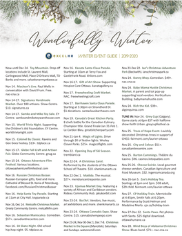 Wonderfully Winter Winter Event Guide 2019-2020