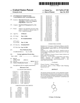 (12) United States Patent (10) Patent No.: US 7.652,137 B2 Graczyk Et Al