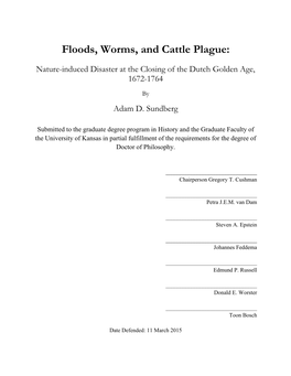 Floods, Worms, and Cattle Plague: Nature-Induced Disaster at the Closing of the Dutch Golden Age, 1672-1764