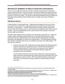 SFY 2019 Benchmarking Appendices E-F-G-H