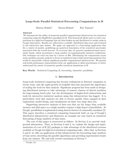 Large-Scale Parallel Statistical Forecasting Computations in R