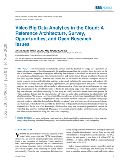 Video Big Data Analytics in the Cloud: a Reference Architecture, Survey, Opportunities, and Open Research Issues