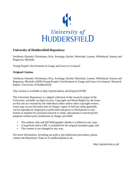 University of Huddersfield Repository