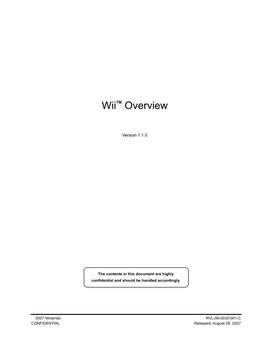 Wii Overview