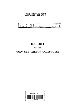 Report Goa University Committee